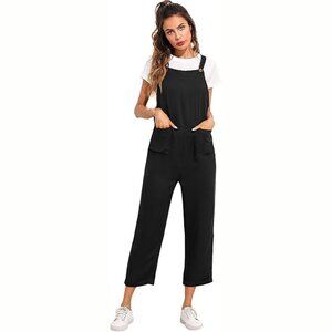 NWOT - Verdusa Adjustable Straps Jumpsuit Overalls - Black - Size Small